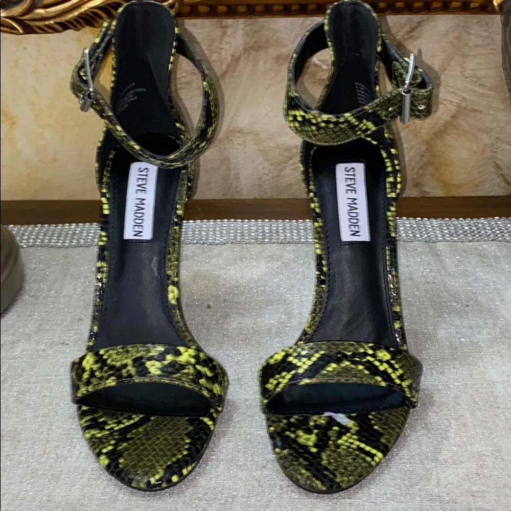Angela green snake heels